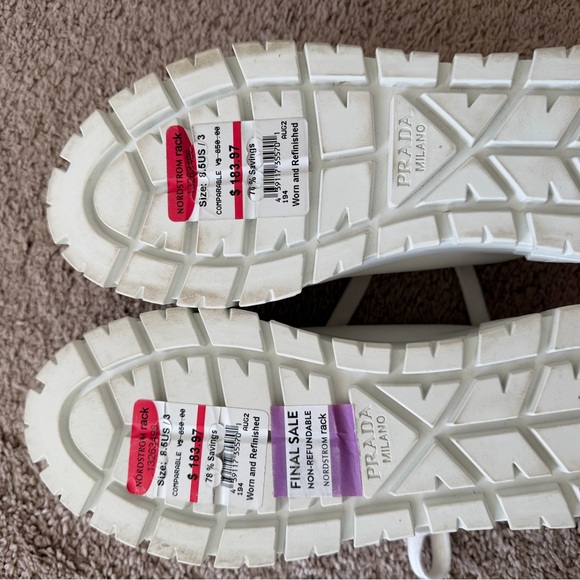 Prada Cream Platform Sneakers - Picture 5 of 5